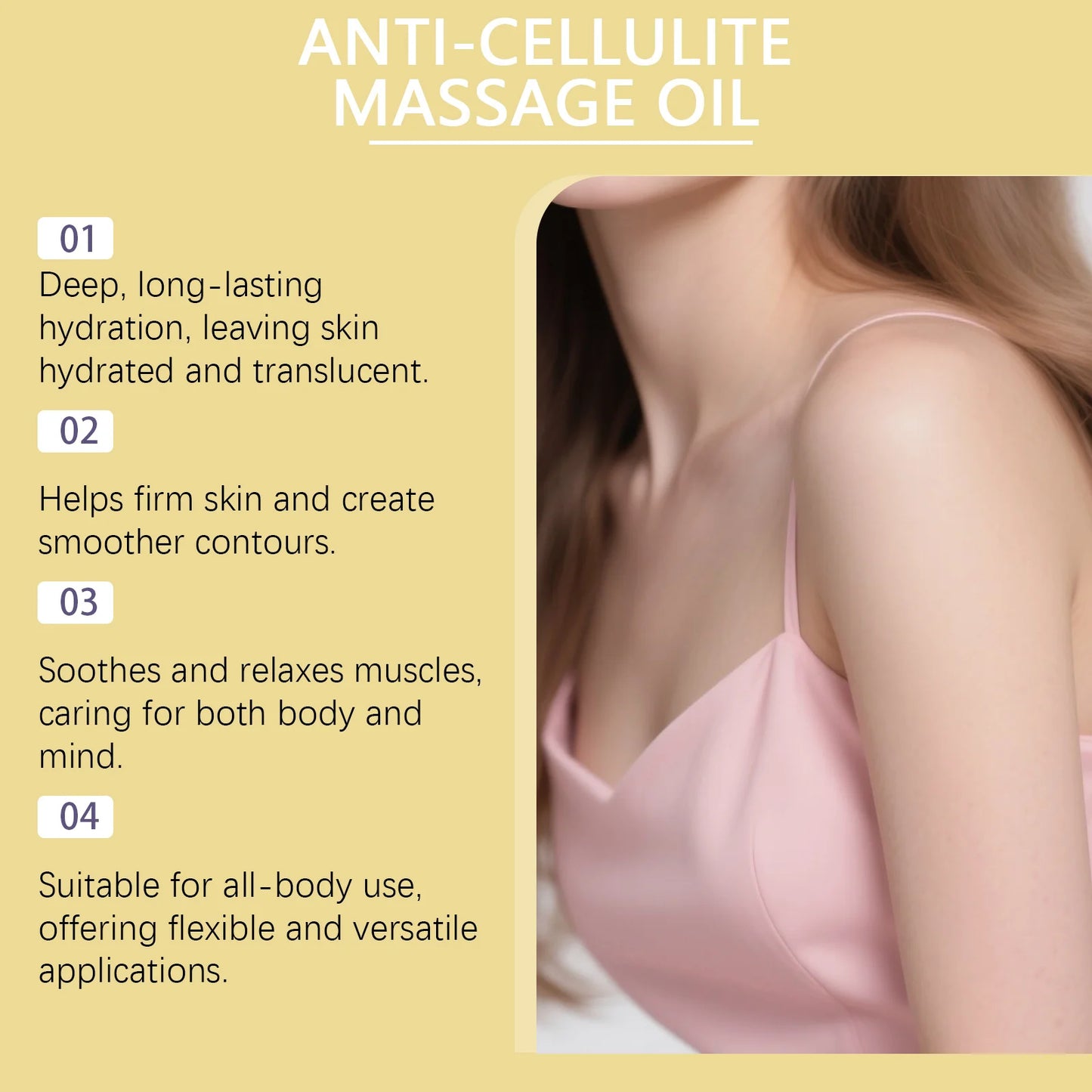 Body Firming Oil anti Cellulite Improve Sagging Tightening Nourishing Dry Skin Brightening Body Hydrating Massage Essential Oil